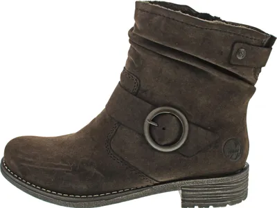 Produktbild von Rieker Damen Stiefelette mit runder Schnalle am gerafften Schaft 79454, Größe:39 EU, Farbe:Braun