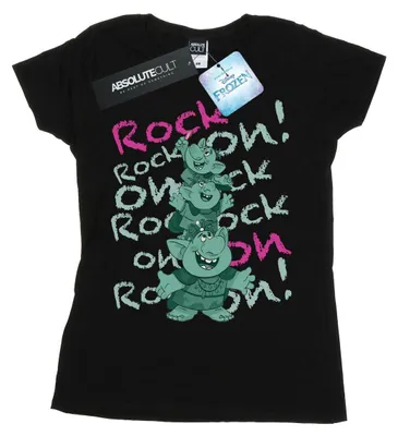 Productafbeelding van Disney - "Frozen Trolls Rock On" T-shirt voor dames, model BI21975 (maat S), zwart