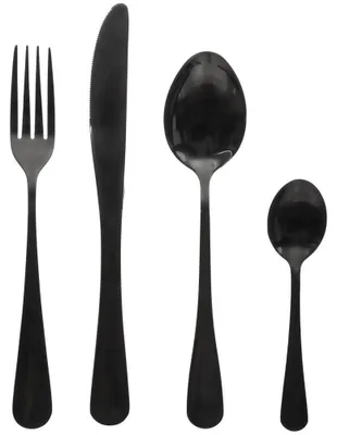 Produktbild von SG Secret de Gourmet Besteck-Set Shadow 16-tlg., Essbesteck für 4 Personen, Edelstahl, Schwarz, 154001