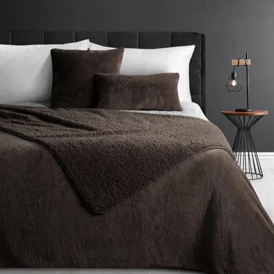 Produktbild von EUROFIRANY | Sofaüberwurf - Bettüberwurf - 170 x 210 cm - braune Tagesdecke