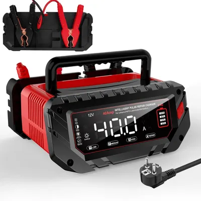 Productafbeelding van Autoacculader - 40 A Laadstroom - Geschikt Voor 6V / 12V / 24V Batterijen - Onderhoudsapparaat