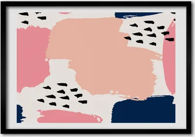 Produktbild von Bild - Bilder - Bilderrahmen - 70 cm x 50 cm - MDF-Rahmen, Wandkunst abstrakt