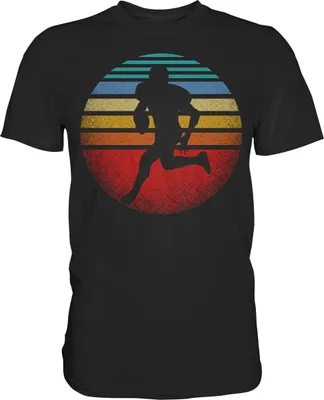 Produktbild von American Football Spieler Quarterback T-Shirt – Black / S