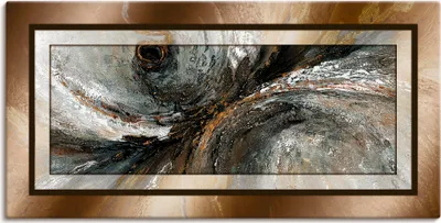Produktbild von ARTland Leinwandbild Gold Abstrakt 2 Größe: 60x30 cm