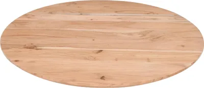 Produktbild von Runde Tischplatte Brasilia | 70 x 70 cm | Akazienholz massiv | Farbe: Natur | Schweizer Kante | Pflegeleichte DIY Holzplatte | geeignet für Esstische/Bartische/Küchentische