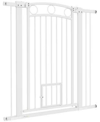 Image de Barrière de sécurité pour chien PawHut, 76-104 cm, barrière de sécurité sans perçage, barrière d'escalier