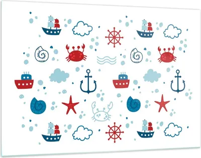 Produktbild von Bilder auf glas - Meer Boot Anker Schiff - 120x80cm - Glasbilder - Wandbilder - Kunstdruck - zum Aufhängen bereit - Wanddekoration aus Glas - Glas Bilder - Wandbild auf Glas - GAA120x80-2889