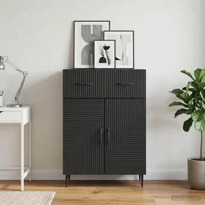 Immagine prodotto di Credenza vidaXL nera 66 x 34,5 x 89,5 cm in materiale derivato dal legno