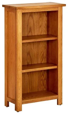 Imagen del producto de Estantería de madera maciza con tres estantes y un diseño minimalista