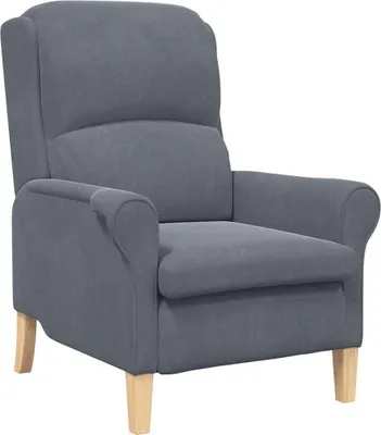 Image de vidaXL Fauteuil gris foncé velours