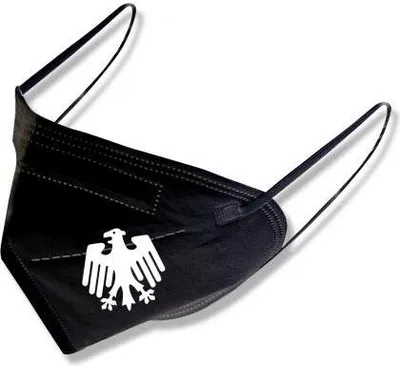 Produktbild von 1 FFP2 Maske in SCHWARZ  mit Print - BUNDESADLER - 15225