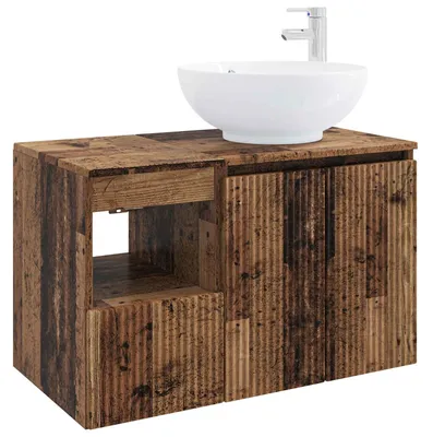 Productafbeelding van vidaXL Badkameraccessoireset, 2 stuks, gerecycled hout, houtvezel