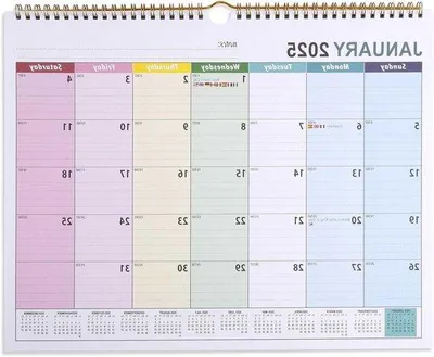 Produktbild von Famanu Wandkalender 2024-2025 - Mittelgroßer Hängender Kalender für Zuhause, Büro und Schule
