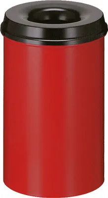 Produktbild von Feuerlöschender Papierkorb 20 Liter - Rot, Schwarz
