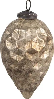 Zdjęcie produktu dla Clayre & Eef Bombka świąteczna Ø 8x11 cm Szkło w kolorze złotym