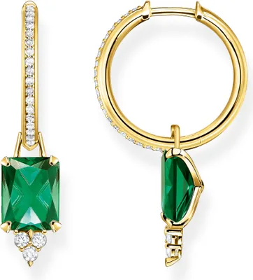Produktbild von Thomas Sabo Creolen CR672-971-6 Silber vergoldet Grün