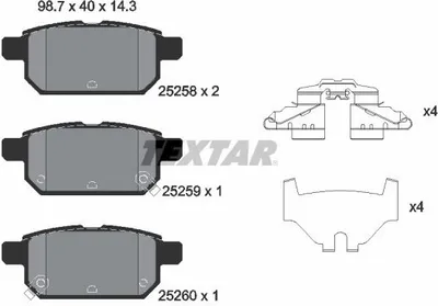 Produktbild von Textar Bremsbeläge vorne für Suzuki SX4 S-Cross Swift IV Vitara 1,2-1,6 + DDiS