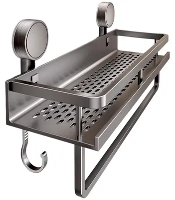 Immagine prodotto di Organizzatore da bagno da montare a parete, con ventose