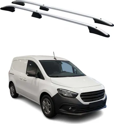 Image de Barres de toit longitudinales pour Mercedes Citan W420 2021-25 L1 Court Alu Gris