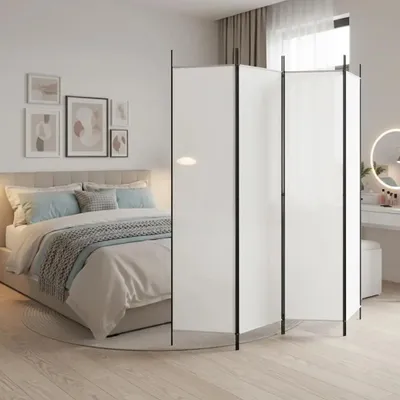 Produktbild von Raumteiler - Paravent mit 6 Paneelen - 300x200 cm Stoff - Faltbarer Sichtschutz - Armeegrün