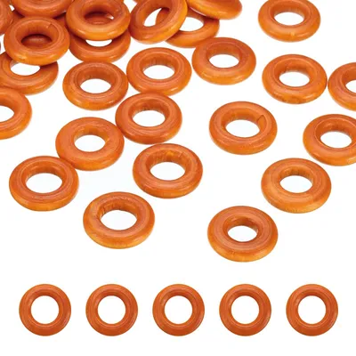 30 Holzringe 25 mm, natur, für DIY Schmuck & Makramee