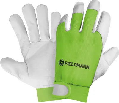 Obrázek produktu pro FIELDMANN FZO 5010 Pracovní rukavice, dlaňová část z jemné kozlí kůže, prstová část z jemné kozlí kůže, vrchní část elastická syntetická tkanina