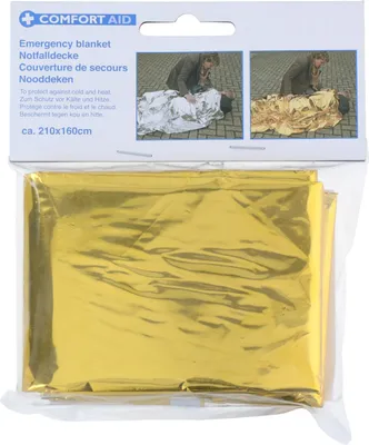 Produktbild von COMFORT AID Rettungsdecke, silber/gold, 210x160 cm
