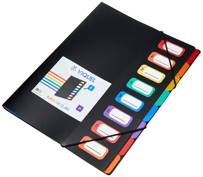 Image de Classeur Viquel Rainbow, format A4, avec 8 compartiments