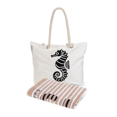 Immagine prodotto di Set Svilanit: telo mare e borsa - beige