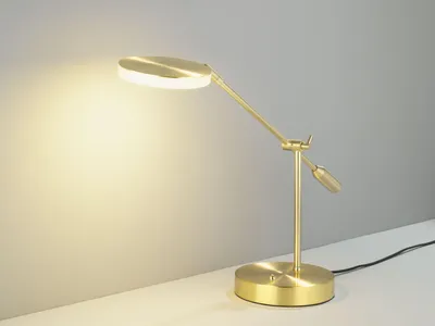 Produktbild von casa NOVA Tischleuchte BARI DH 16x54 cm gold Tischlampe Klemmleuchte