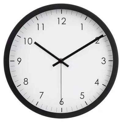 Produktbild von A. Basics Klassische 30 cm Leicht Ablesbare Lautlose Batteriebetriebene Runde Wa