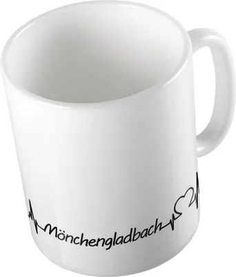 Produktbild von Huuraa Kaffeetasse Mönchengladbach Geschenk Tasse Weiß 330ml Mönchengladbach Präsent