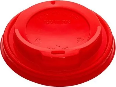 Produktbild von 200x Domdeckel rot für Pappbecher COFFEE TO GO mit 80mm Ø