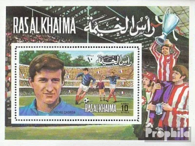 Produktbild von Briefmarken Ras al Chaima 1972 Mi Block132A (kompl.Ausg.) postfrisch Bekannte europ. Fußballspieler