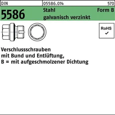 Produktbild von Reyher  Verschlußschrauben DIN 5586 St. BG 1 1/2 A Zn (25 Stück)