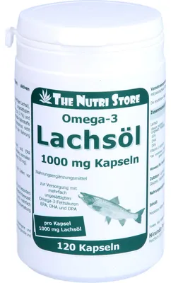 Produktbild von THE NUTRI STORE Omega-3 Lachsöl 1000 mg Kapseln, 120 St. Kapseln