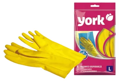 Zdjęcie produktu dla York, Rękawice gumowe gospodarcze rozmiar L