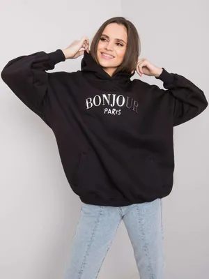 Produktbild von Rue Paris Damen-Sweatshirt Palmer schwarz S/M
