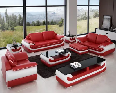 Produktbild von Sofagarnitur 321 Sitzer Wohnlandschaft Modernes Sofa Ledersofa Designer Sofa Neu