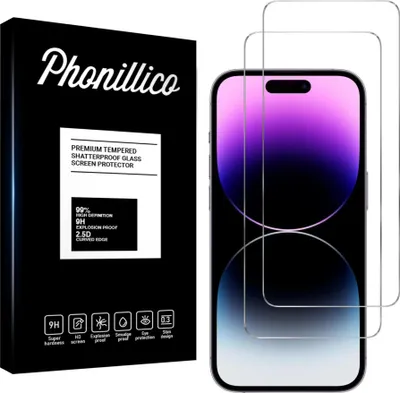 Image de Verre trempé pour iPhone 15 / iPhone 15 PRO [2 pièces] Film de protection d'écran anti-rayures verre résistant Phonillico®