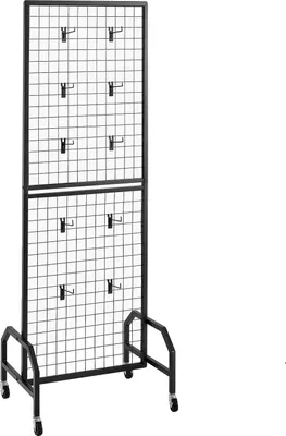 Obrázek produktu pro Prezentační regál, pohyblivý design, odolná ocelová konstrukce, 60-70 palců, 1 mřížka