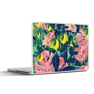 Produktbild von MuchoWow® Laptop Aufkleber Sticker Cover Blumen - Früchte - Farben 30x22 cm - Laptop-Sticker