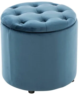 Produktbild von CLP Sitzhocker Pantin Samt mit Stauraum blau