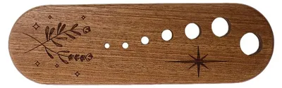 Kräuterblatttrenner aus Holz, Kräuterstripper, 16 x 4 cm