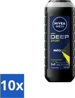 Obrázek produktu pro NIVEA MEN - Sprchový gel - Deep Sport - 500 ml - hodnotné balení - 10 kusů