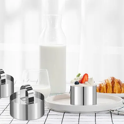 Produktbild von Edelstahl-Mousse-Ringe - Set von 6 - 8 cm - vielseitig