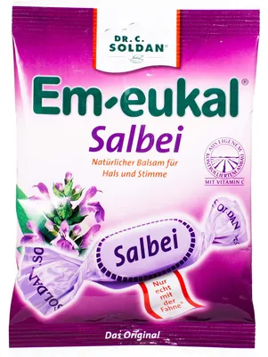 Produktbild von Em-eukal Salbei zh, 75 g Bonbons