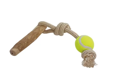 Produktbild von Nobby Hundespielzeug Kaffeeholz mit Seil, Größe: M