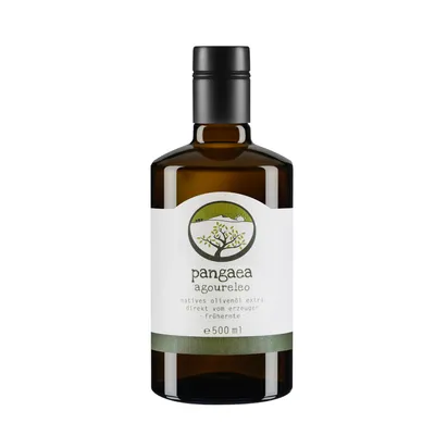 Immagine prodotto di Olio d'oliva Pangea Agoureleo da olive verdi acerbe Bottiglia 500ml