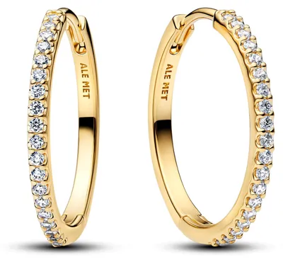 Produktbild von Pandora Ohrringe Creolen Funkelnde Zirkonia 14K Vergoldet 264652C01